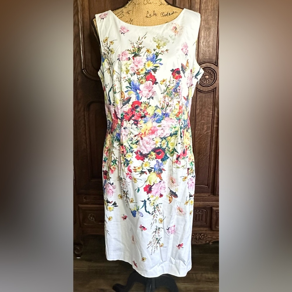 Talbots Classic Black and White Sheath Dress